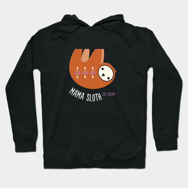 Mama Sloth Hoodie by Mint Cloud Art Studio